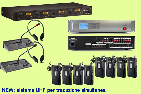 RX-500 UHF: Sistemi digitali per la traduzione simultanea