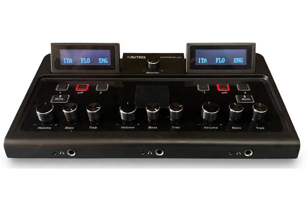 RX-E9002: Consolle Interprete autonoma per la traduzione simultanea da abbinare a trasmettitori Bidulle di Avteq.